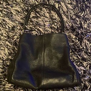 Authentic Coach black leather shoulder bag